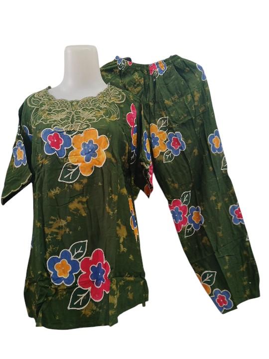 Product Introduction of SETELAN BORDIR DEWASA WANITA STANDAR Baju Celana Panjang Katun Motif Remaja 4