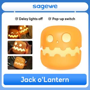 Lampu Malam Puage mpkin, SAGEWE, Hadiah Seronok dan Kreatif, Lampu LED Sempurna, untuk Hiasan Halloween, Tanglung Labu Lampu Malam Pegang Tangan Boleh Dilipat, Jualan Flsh