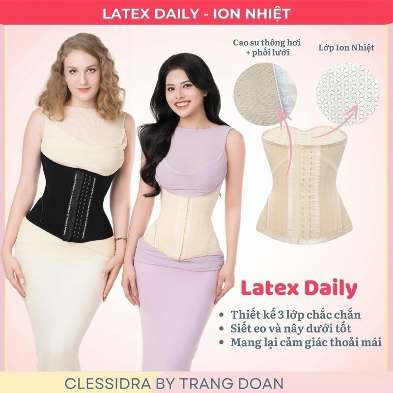Latex Daily - Đai Nịt Bụng Công Nghệ ion Clessidra By Trang Đoàn - Tặng Kèm Thanh Nới Và Áo Liner