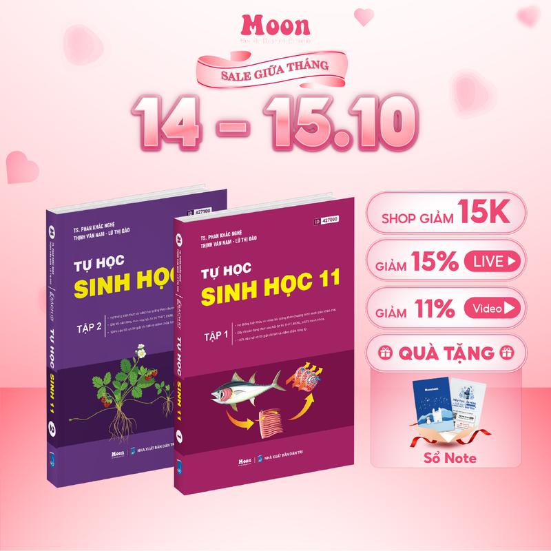 Sách sinh lớp 11 Moonbook, sách sinh thầy Phan Khắc Nghệ