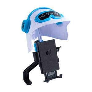 Giá đỡ điện thoại mini gắn mũ bảo hiểm chống mưa, che nắng, giá đỡ điều hướng, phụ kiện giao hàng cho xe đạp điện, xe máy và xe scooter; an toàn cho người lái, chống rung lắc, chống chói, bảo vệ 360°, lắp đặt nhanh, phù hợp với nhiều loại thiết bị.
