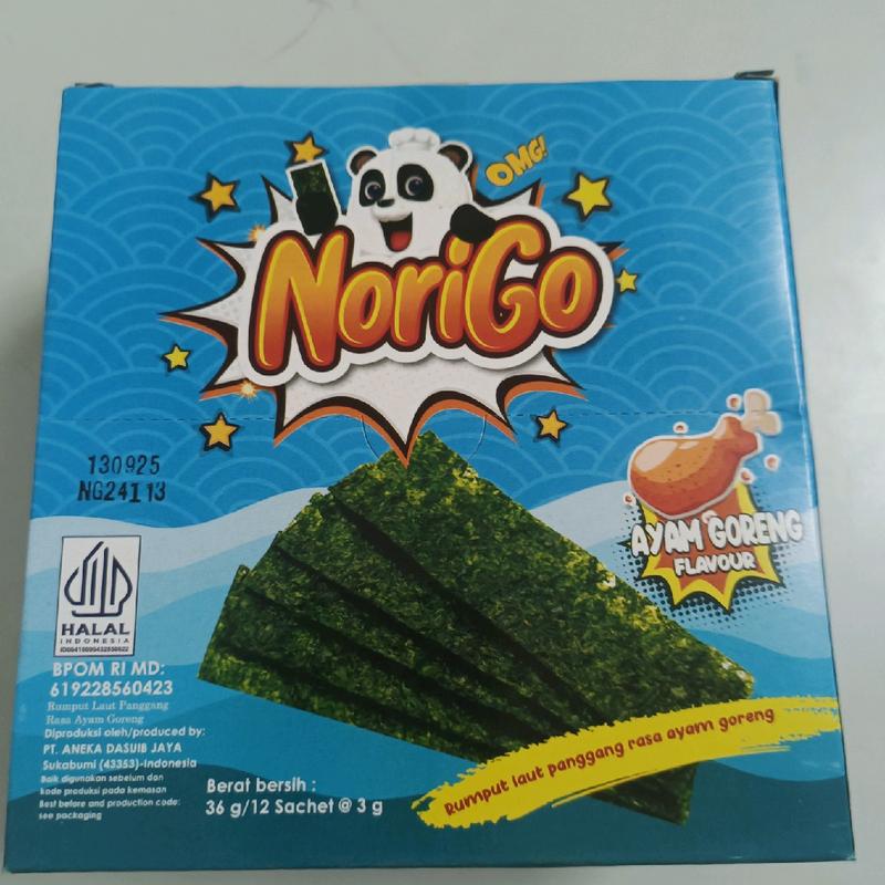 NoriGo rumput laut sachet isi 12pcs 3