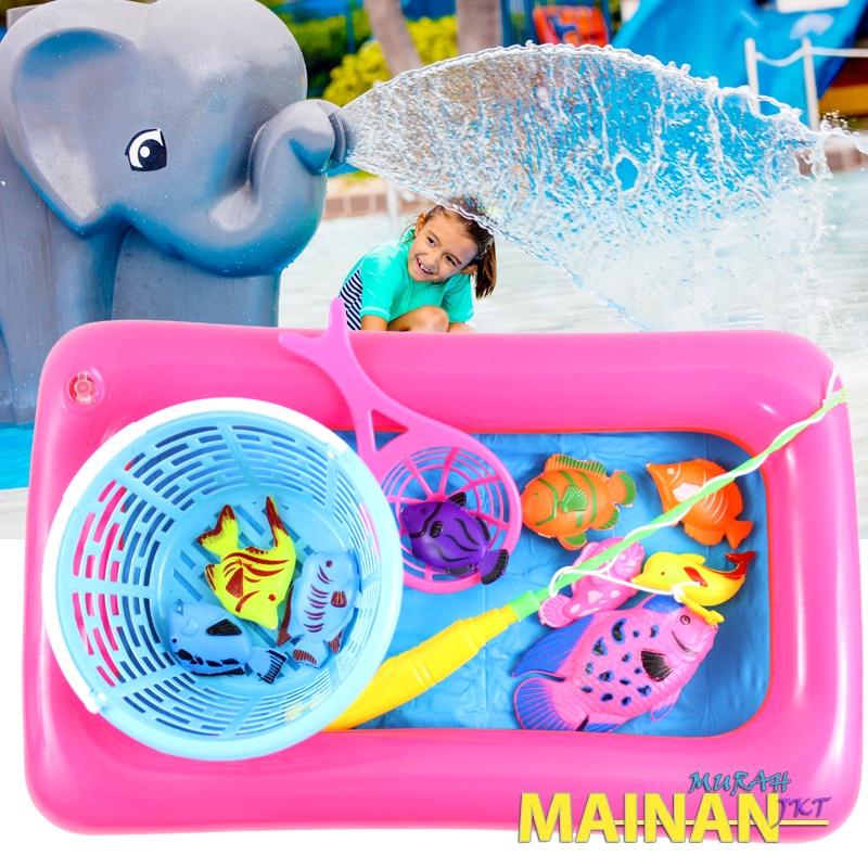 MAINAN ANAK MURAH KERANJANG KOLAM PEMANCINGAN IKAN MAGNET SS1391 KERANJANG IKAN ISI BANYAK KOLAM MEMANCING 0