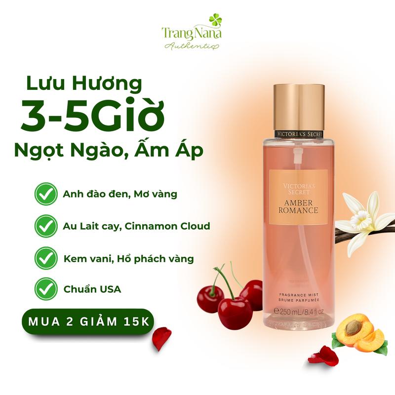 Body Mist 250ml Body Mist Amber Romance Hương Nước Hoa Xịt Thơm Cơ Thể Chính Hãng Perfume Cosmetic
