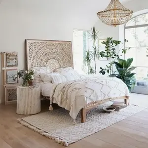 Satu set tempat tidur dan bed headboard 'Kusuma' - King Size