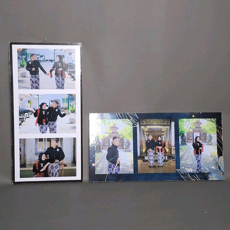 [1 BINGKAI 3 FOTO] CETAK FOTO BINGKAI PAPAN MDF UKURAN 15X30CM - CETAK FOTO CUSTOM PAPAN MDF 2