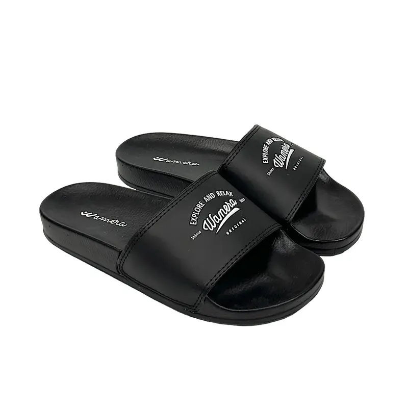 SANDAL WAMERA - Moonlight Black White Sandal Slop Pria&Wanita Sandal Slide Santai Unisex 1