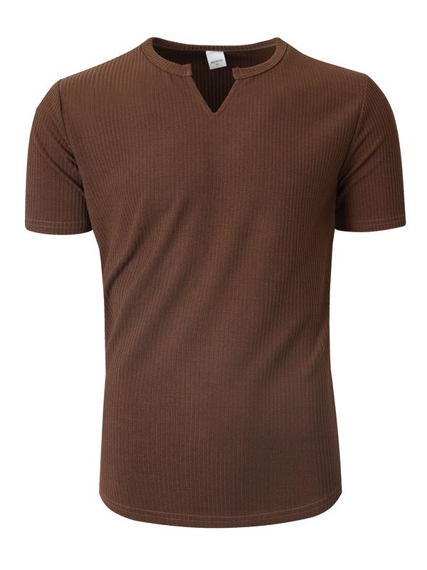 Men's Vertical Striped V-Neck T-Shirt Pocket Solid Color Casual Fashion Teen, Quick Dry, Breathable and Wearable on Hot Days, Solid Color T-Shirt Sophisticated and Simple 6