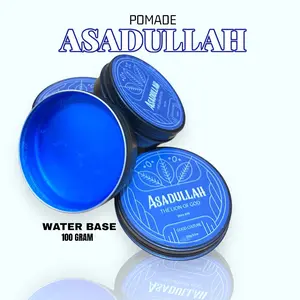 Asadullah Pomade 100 Gr Biru/Merah Water Base BPOM Aman & Trendy Penampilan Rambut Segar Sepanjang Hari
