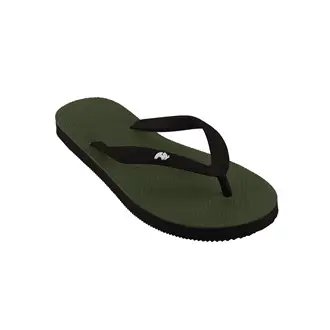 Sandal Jepit Fipper SLIM Green army Black Karet 4