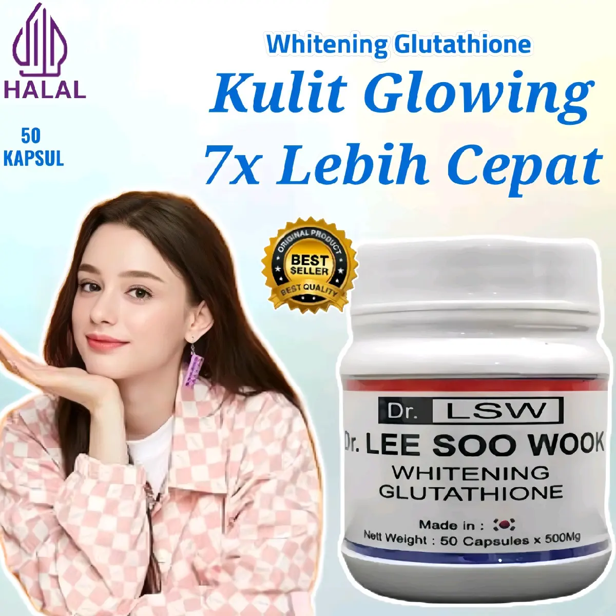 (( BEST SELER )) Dr LSW Whitening Glutathione dr Lee Soo Wook Pemutih Kulit Memutihkan Mencerahkan