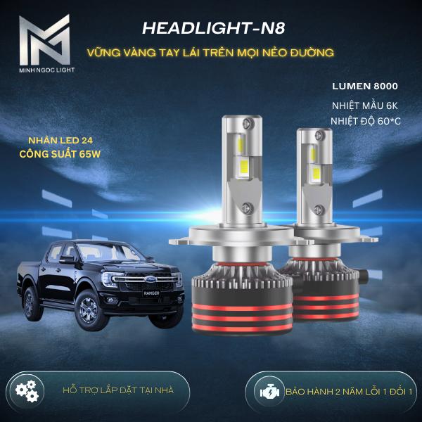 ĐÈN Led Pha - N8 ĐỦ CHÂN LẮP OTO - Xe Máy - Công Suất 60W Cos - 65W Pha- BH 2 Năm Lỗi 1 Đổi 1