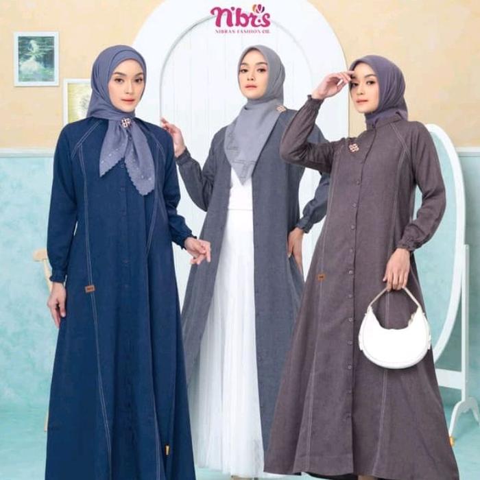 midi dress nibras gamis black dobby Bismillahirrahmanirrahim *OPEN PO SARIMBIT TERBARU 2026 BY NIBRAS* *  SARIMBIT FARDIA * Material : Dobby Fardia & Kain Lace Warna&Ukuran  *BEIGE*  Gamis Dewasa (XXS,XS,S,M,L,XL,XXL)  Koko Dewasa (XS,S,M,L,XL)   Gamis Anak (