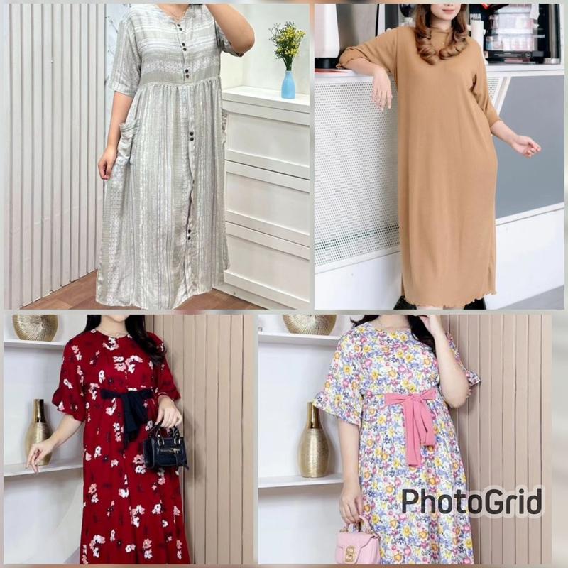 Paket 50K cuci gudang gamis dewasa atasan blouse dan gamis anak khusus live sale saja 0