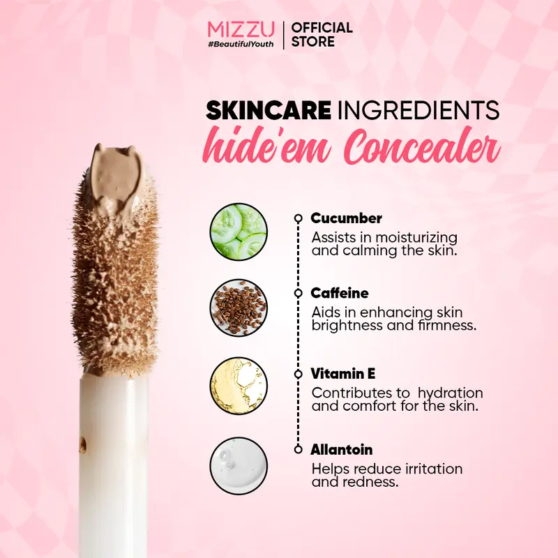 Mizzu Hide’em Contour And Concealer Ivory - Concealer Corrector Wajah Mencerahkan 4