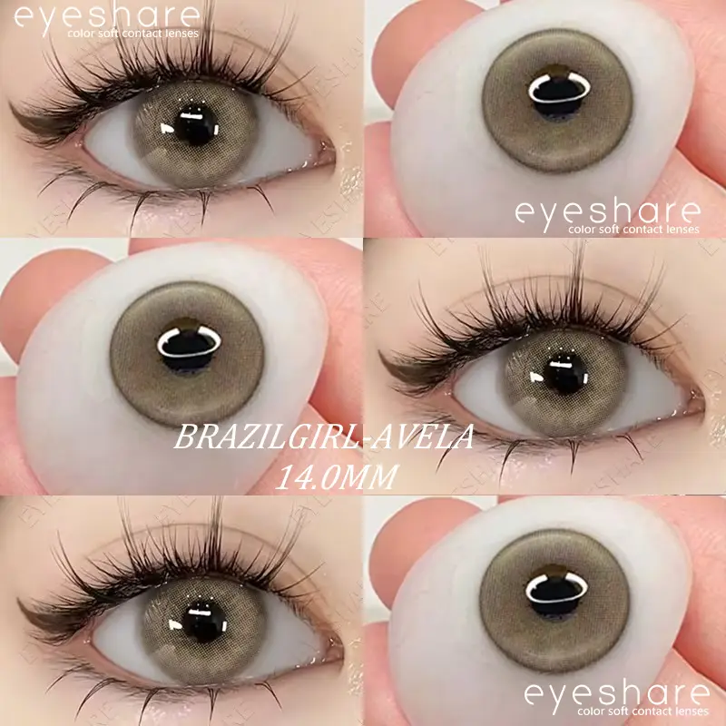 【No-Ring】EyeshareID Brazilgirl AVELA Lensa Softlens 1 Pasang 14.0mm Normal Eyes Soflen