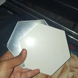 MMM - Stiker Cermin Dinding Anti Pecah Segi Enam Tempel Sticker Kaca Hexagonal Mirror Acrylic