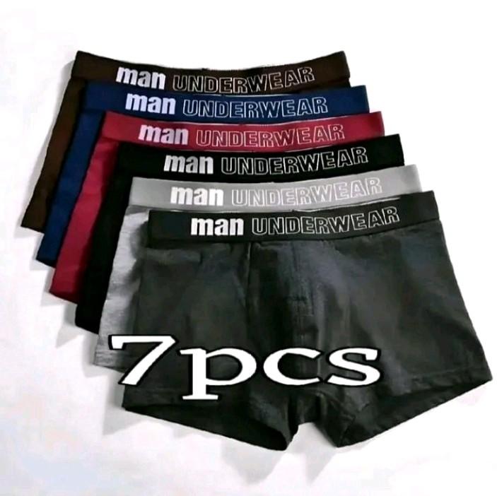 ISI 7PCS CELANA DALAM BOXSER PRIA DEWASA BHAN KATUN SEPANDEX KARET MOTIP RANDOM BERKUALITAS KUALITAS LEMBUT NYAMAN DIPAKW Boxer Cowok Pendek Motif 0