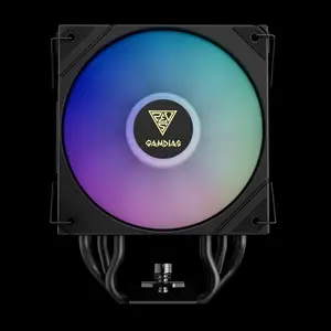 GAMDIAS CPU COOLER BOREAS M2-51D ARGB - CPU Air Cooler With Digital Display - Black