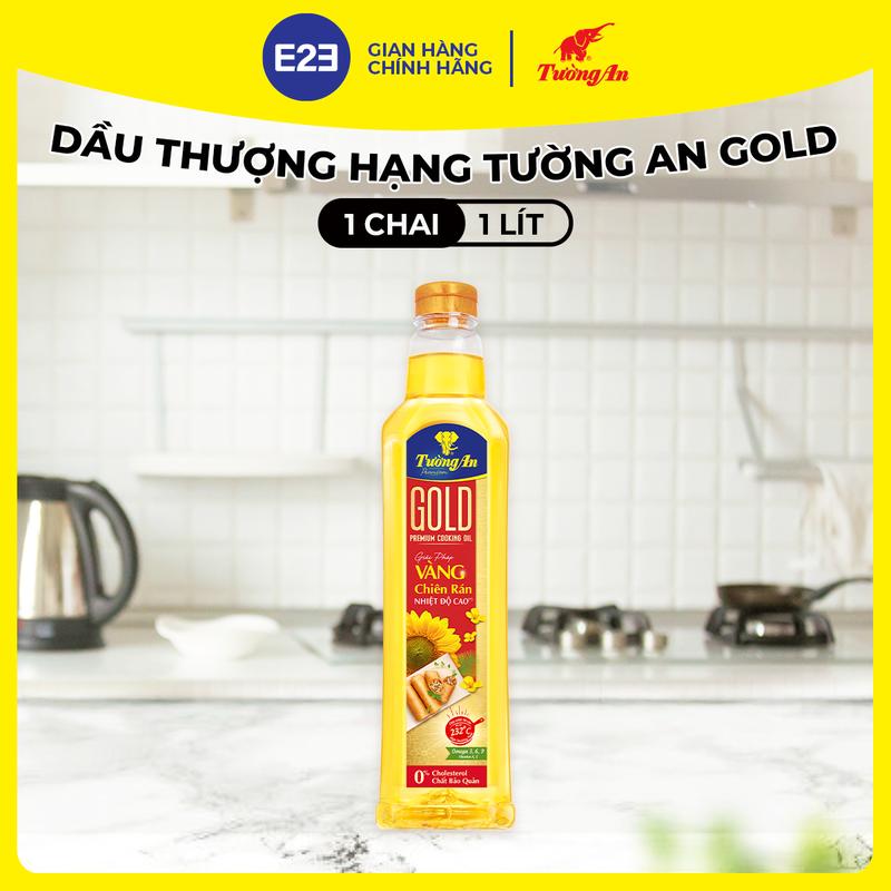 Dầu Ăn Thượng Hạng Tường An Gold Chai 1L - Bí Quyết Giòn Tan - Dùng Cho Cả Gia Đình | E2E Thực Phẩm Đồ Uống | Kido Group
