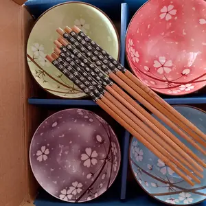 AVELINE (GARANSI PECAH) Mangkok Set Peralatan Makan Souvenir Keramik Japanese Wedding Gift Box Hampers Mangkuk Hampers Hadiah Kado Parcel Kitchenware