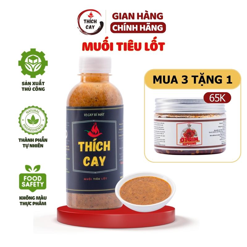 [Mua 3 Tặng 1 Ớt Rim] Nước chấm tiêu lốt Thích Cay, tương chấm nem, chả, cay thơm ngon, muối chấm tiêu lốp