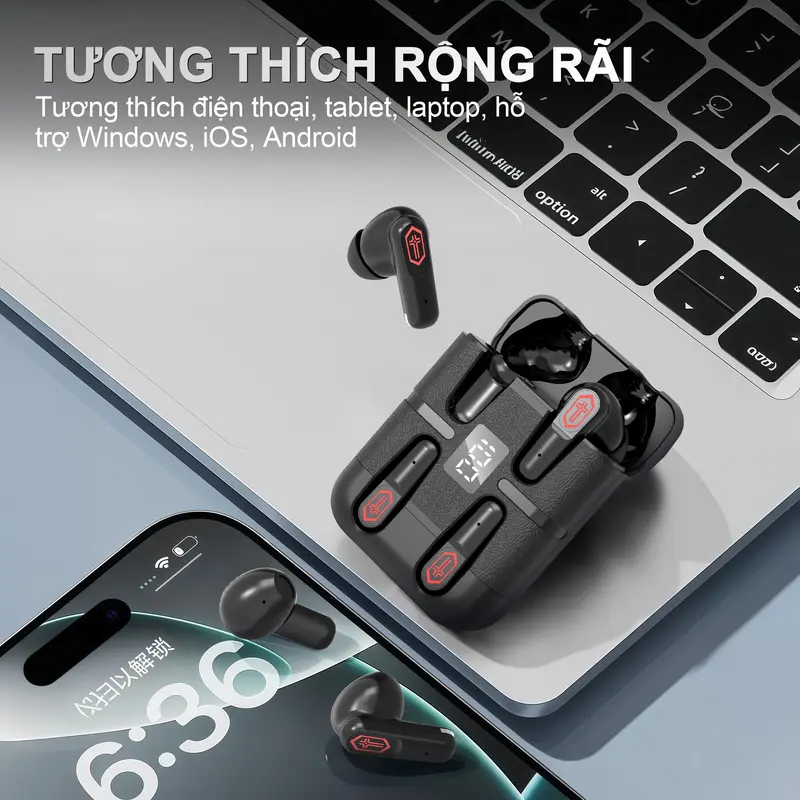 Y27 (2 cặp tai nghe) Tai Nghe Gaming Đôi, 1 Cặp tai nghe nhét tai và 1 Cặp tai nghe bán nhét tai, Đồng bộ âm hình Độ trễ 0.01s, Nghe nhạc liên tục hơn 30 giờ, Âm thanh nổi cấp độ HiFi, Chống nước IPX5, Giảm tiếng ồn ENC, Với iPhone và Android | BigBuy360 - bigbuy360.vn Y27 (2 cặp tai nghe) Tai Nghe Gaming Đôi, 1 Cặp tai nghe nhét tai và 1 Cặp tai nghe bán nhét tai, Đồng bộ âm hình Độ trễ 0.01s, Nghe nhạc liên tục hơn 30 giờ, Âm thanh nổi cấp độ HiFi, Chống nước IPX5, Giảm tiếng ồn ENC, Với iPhone và Android | BigBuy360 - bigbuy360.vn