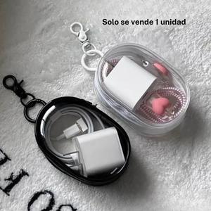 Bolsa de almacenamiento para cables de datos transparente, 1 unidad/2 unidades Bolsa de almacenamiento para cargador portátil, Organizador de almacenamiento para audífonos con cremallera, Organizador para el hogar para viajes