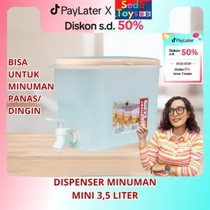 Dispenser Minuman Portable Mini 3,5 Liter Kapasitas Besar Desain Modern Cocok untuk Rumah Pesta & Piknik dengan Kran Air Multifungsi Tahan Panas & Dingin