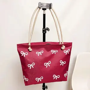 Tote bag Wanita Resleting Tote bag Tali sumbu Tas Kerja Tas motif batik kekinian Totebag