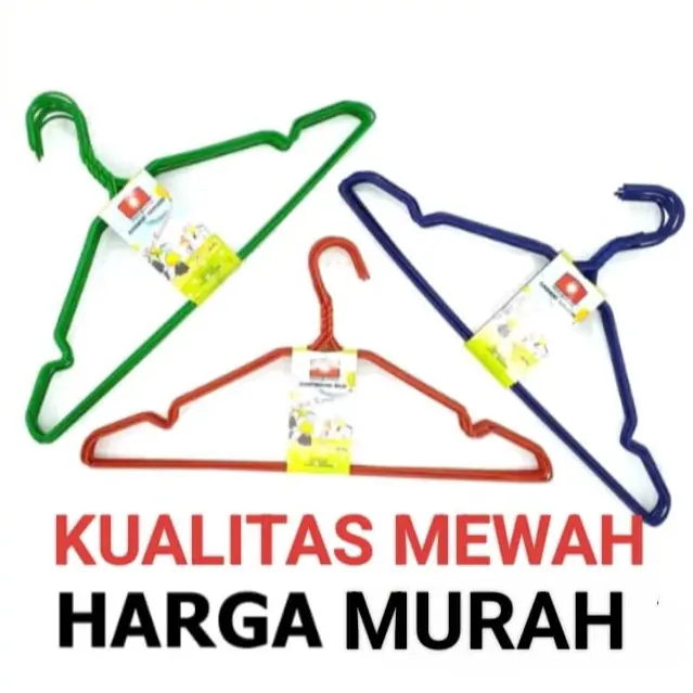 1 PCS Hanger Warna Mix Warna Pakaian - Hemat Belanja Gantungan Stainless kawat promo Jaket Multicoloured jas lemari baju