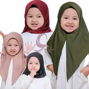 Hijab anak bayi 3-12 bulan-1-3tahun SEGITIGA INSTAN BAYI kerudung anak bayi Instan Muslim