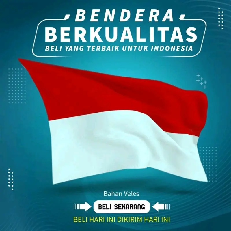 BENDERA MERAH PUTIH INDONESIA 17 AGUSTUSAN TALI Plastik