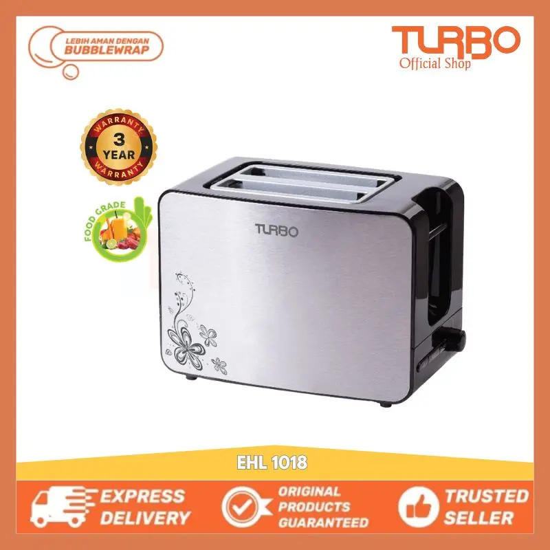 TURBO Pop Up Toaster Pemanggang Roti EHL1018 Original
