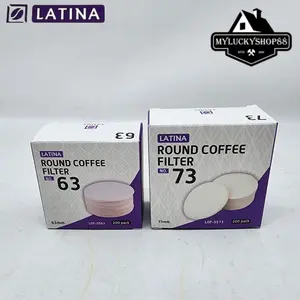 LATINA ROUND COFFEE PAPER FILTER 63MM 73MM 200PCS BOX COLD DRIP MOKA AEROPRESS SIPHON JAPAN KERTAS SARING KOPI BULAT 63 73 MM TERMURAH BEST SELLER