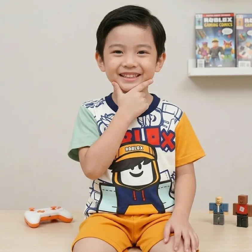 Aurel XIng setelan anak laki laki celana pendek bahan kaos vistaterry usia 3-9 tahun