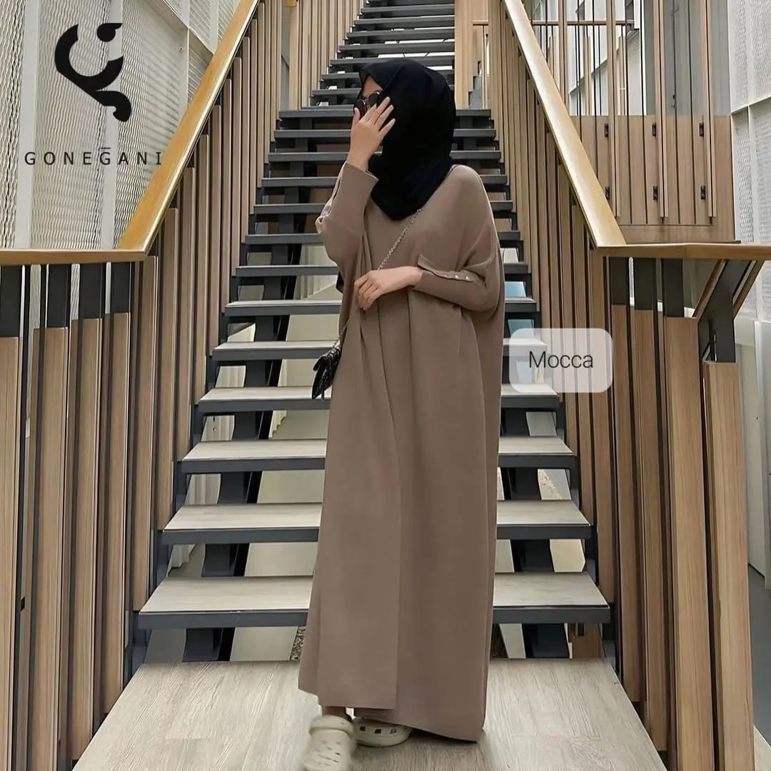 Batwing Dress Non Busui Original Gonegani Muslim Nyaman Gamis Dewasa