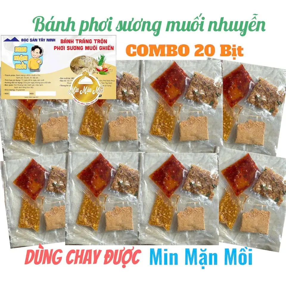 COMBO 20 Bịt Bánh Tráng Phơi Sương Ớt Rim [Min Mặn Mồi]