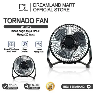 DL  KIPAS ANGIN MINI DESK FAN KIPAS MEJA MINIMALIS UKURAN 6 INCH COCOK UNTUK KAMAR DAN KANTOR