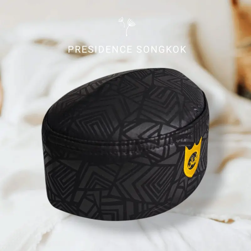 Peci Songkok Kopiah Terompah Malaysia Motif Embos Varian Warna Bordir Logo Tinggi 10 cm Murah - Peci Kopeah Pria Dewasa Model Terbaru 2025 Haji Putih Sholat Laki-laki Fashion Muslim Perlengkapan Shalat Berkualitas Harga Grosir Bisa Bayar Di Tempat 4