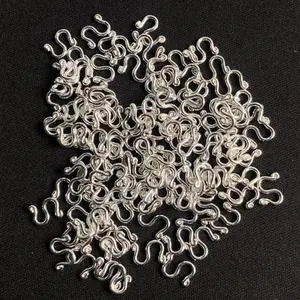 BAHAN PERAK Kokot S Ukuran 1 CM Kokot / Kait Perak/ Kait Kalung dan Gelang Bahan Perak Asli