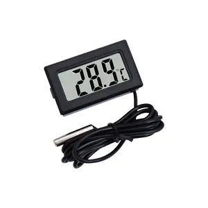 EELIC TM-TPM10 Thermometer Aquarium Digital Celcius Dengan Kabel Sensor Waterproof pengukur suhu AC ruangan, kulkas, AC mobil