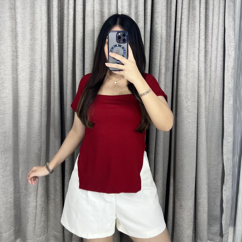 Aceline Squarneck Top 1898 | Top Squarneck Wanita Kaos Wanita Fashion 3