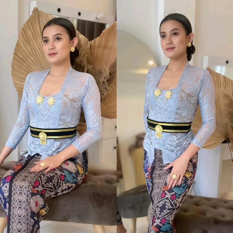 (KEBAYA SAJA) /Kebaya jadi Sofia full Strait / kebaya modern / kebaya brokat/ atasan tradisional/KEBAYA EMILLY Panjang kamen bali wisuda 4