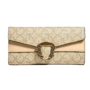 Dompet Wanita Import Kulit JT6009 Warna Gold Elegan Classy - Kartu