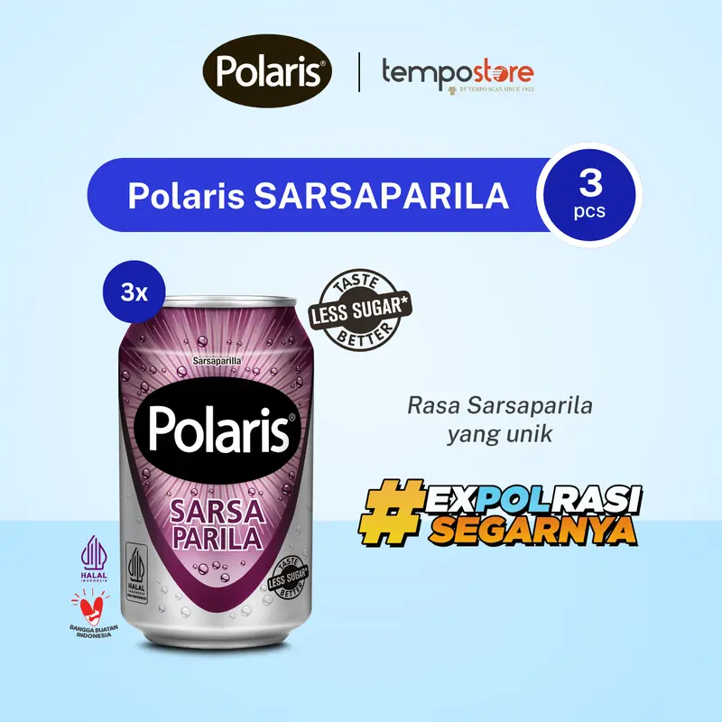 Polaris Sarsaparila 330ml isi 3pcs [Exp : 05.2027] 0