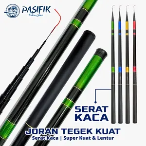 Pusat Alat Pancing - Joran Tegek 1.80M - 5.40M Joran Pancing Kualitas Tinggi Super Ringan Serat Kaca Keras Tangan Pancing Portabel Teleskopik Pancing Ikan