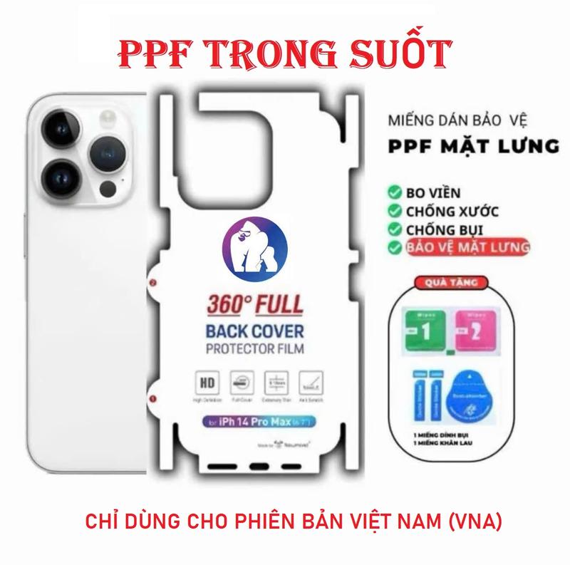 Mua 3 tặng 1 GẠT DÁN Miếng dán ppf TRONG SUỐT dán lưng iphone 17 16 15 14 pro max 12 13 promax 11 promax 7 8 plus xr X Xs max -LINK 1