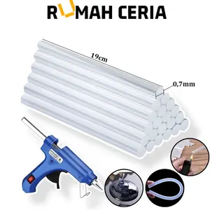 【READY】30pcs 19cm Refill Glue Gun /Lem Tembak Melt Glue Stick/Isi Refill Lem Tembak Glue Gun 19cm