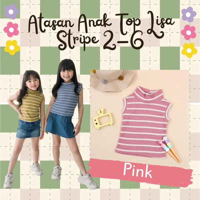 ATASAN ANAK TOP LISA STRIPE 2-6TH 7